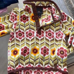 Obermeyer kids Floral Boulder Fleece Pullover - Flower Power pattern